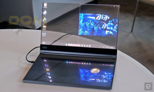 Lenovo Project Crystal — первый в мире ноутбук с прозрачным дисплеем microLED.